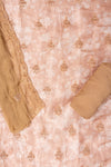 Tussar Organza Unstitched Salwar Suit With Chiffon Dupatta