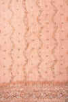 Peach Organza Unstitched Salwar Suit With Organza Dupatta