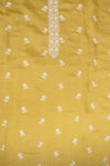 Mustard Muslin Unstitched Salwar Suit With Muslin Dupatta