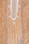 Tussar Crepe Unstitched Salwar Suit With Chiffon Dupatta