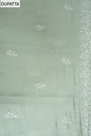 Mint Green Muslin Unstitched Salwar Suit With Muslin Dupatta