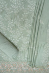Mint Green Muslin Unstitched Salwar Suit With Muslin Dupatta