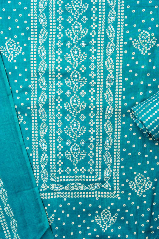 Rama Cotton Unstitched Salwar Suit With Cotton Dupatta