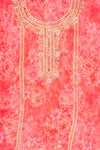Gajari Organza Unstitched Salwar Suit With Chiffon Dupatta