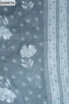 Grey Cotton Unstitched Salwar Suit With Cotton Dupatta
