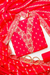 Rani Cotton Unstitched Salwar Suit With Cotton Dupatta