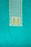 Rama Cotton Unstitched Salwar Suit With Cotton Dupatta