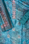 Rama Chanderi Unstitched Salwar Suit With Chanderi Dupatta