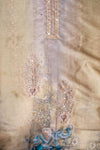Pista Chanderi Unstitched Salwar Suit With Soft Dupatta