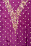 Garnet Cotton Unstitched Salwar Suit With Cotton Dupatta