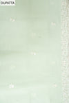 Pista Muslin Unstitched Salwar Suit With Muslin Dupatta