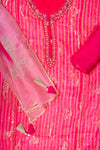 Rani Organza Unstitched Salwar Suit With Organza Dupatta