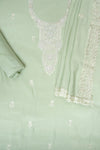 Pista Muslin Unstitched Salwar Suit With Muslin Dupatta