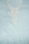 Grey Muslin Unstitched Salwar Suit With Muslin Dupatta