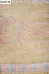 Pista Crepe Unstitched Salwar Suit With Chiffon Dupatta