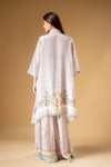 Mauve Crepe Readymade Suit With Palazzo