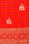 Red Dola Unstitched Salwar Suit With Dola Dupatta