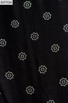 Black Cotton Unstitched Salwar Suit With Cotton Dupatta