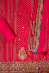Rani Cotton Unstitched Salwar Suit With Cotton Dupatta