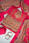 Rani Cotton Unstitched Salwar Suit With Cotton Dupatta