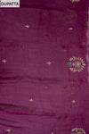 Garnet Organza Unstitched Salwar Suit With Cotton Dupatta