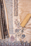 Tussar Chanderi Unstitched Salwar Suit With Chanderi Dupatta