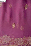 Mauve Organza Unstitched Salwar Suit With Chiffon Dupatta