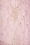 Mauve Organza Unstitched Salwar Suit With Organza Dupatta