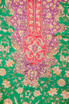Bottle Green Crepe Unstitched Salwar Suit With Crepe Dupatta