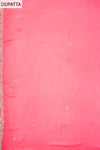 Coral Banarasi Silk Unstitched Salwar Suit With Organza Dupatta