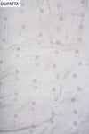 Grey Georgette Unstitched Salwar Suit With Chiffon Dupatta