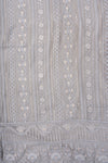 Grey Georgette Unstitched Salwar Suit With Chiffon Dupatta