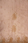 Peach Shimmer Unstitched Suit Salwar With Chinon Dupatta