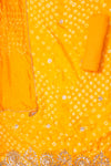 Mustard Muslin Unstitched Salwar Suit With Muslin Dupatta
