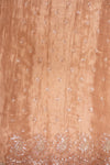 Peach Shimmer Unstitched Salwar Suit With Chinon Dupatta