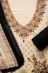 Tusser Black Shimmer Unstitched Salwar Suit With Shimmer Dupatta
