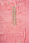 Gajari Banarasi Silk Unstitched Salwar Suit With Organza Dupatta