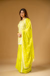 Pista Georgette Readymade Sharara Set With Organza Dupatta