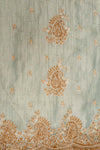 Pista Shimmer Unstitched Salwar Suit With Cotton Dupatta