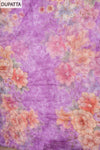 Purple Organza Unstitched Salwar Suit With Chiffon Dupatta