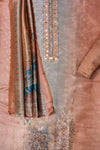 Onion Chanderi Unstitched Salwar Suit With Soft Dupatta