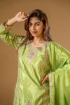 Pista Chinon Readymade Sharara Set With Chinon Dupatta