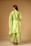 Pista Chinon Readymade Sharara Set With Chinon Dupatta