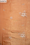 Tussar Corel Organza Unstitched Suit Salwar With Chinon Dupatta