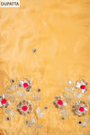 Mustard Tissue Unstitched Salwar Suit With Tissue Dupatta