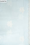 Grey Muslin Unstitched Suit Salwar With Muslin Dupatta
