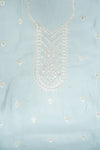 Grey Muslin Unstitched Suit Salwar With Muslin Dupatta
