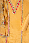 Mustard Tissue Unstitched Salwar Suit With Tissue Dupatta