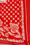 Maroon Crepe Unstitched Salwar Suit With Crepe Dupatta