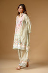 Pista Crepe Readymade Suit With Palazzo